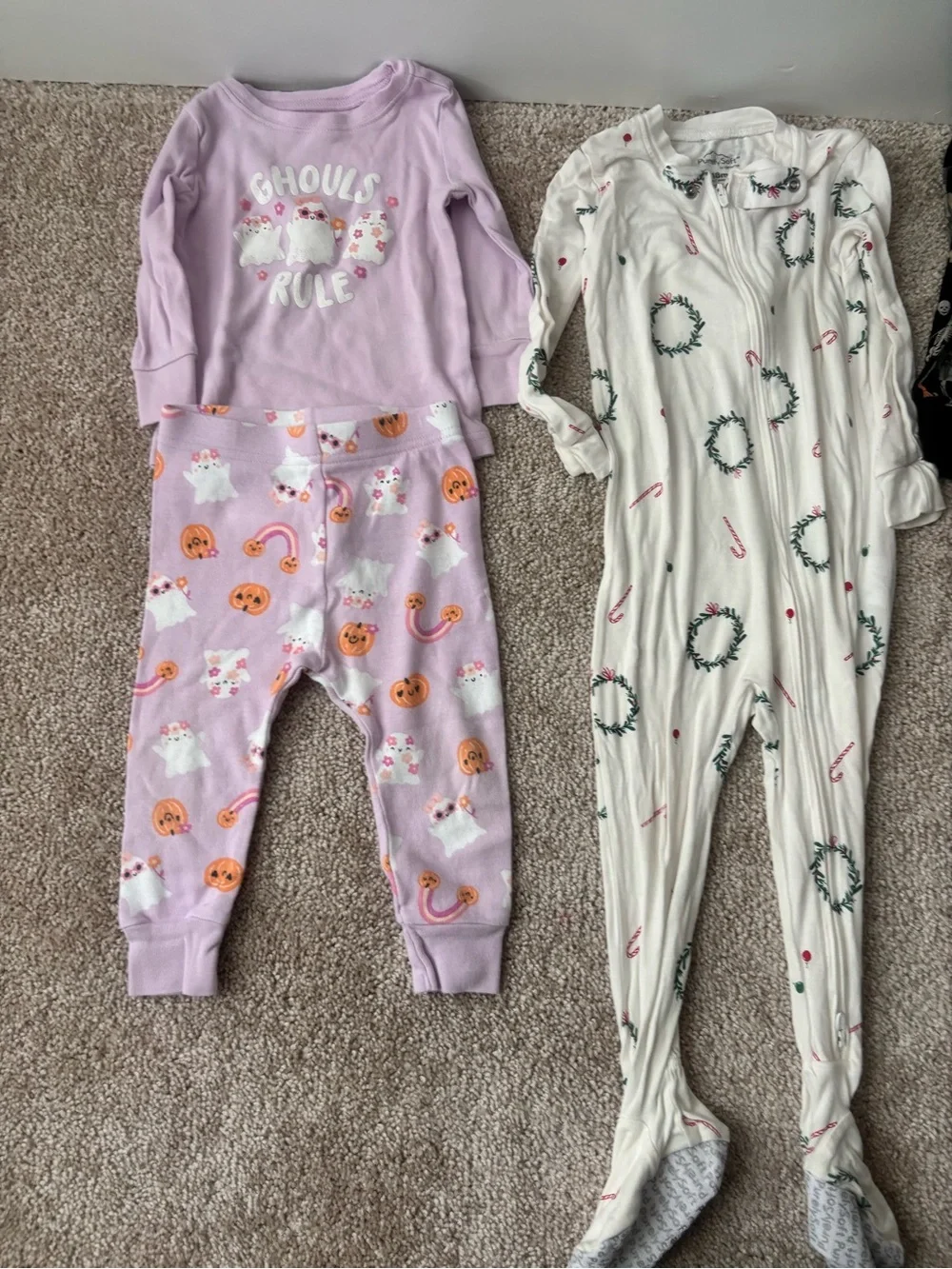 Fall/Winter Toddler Girl Pajama & Sleep Sack Bundle - 17 Items - 18-24 Months
